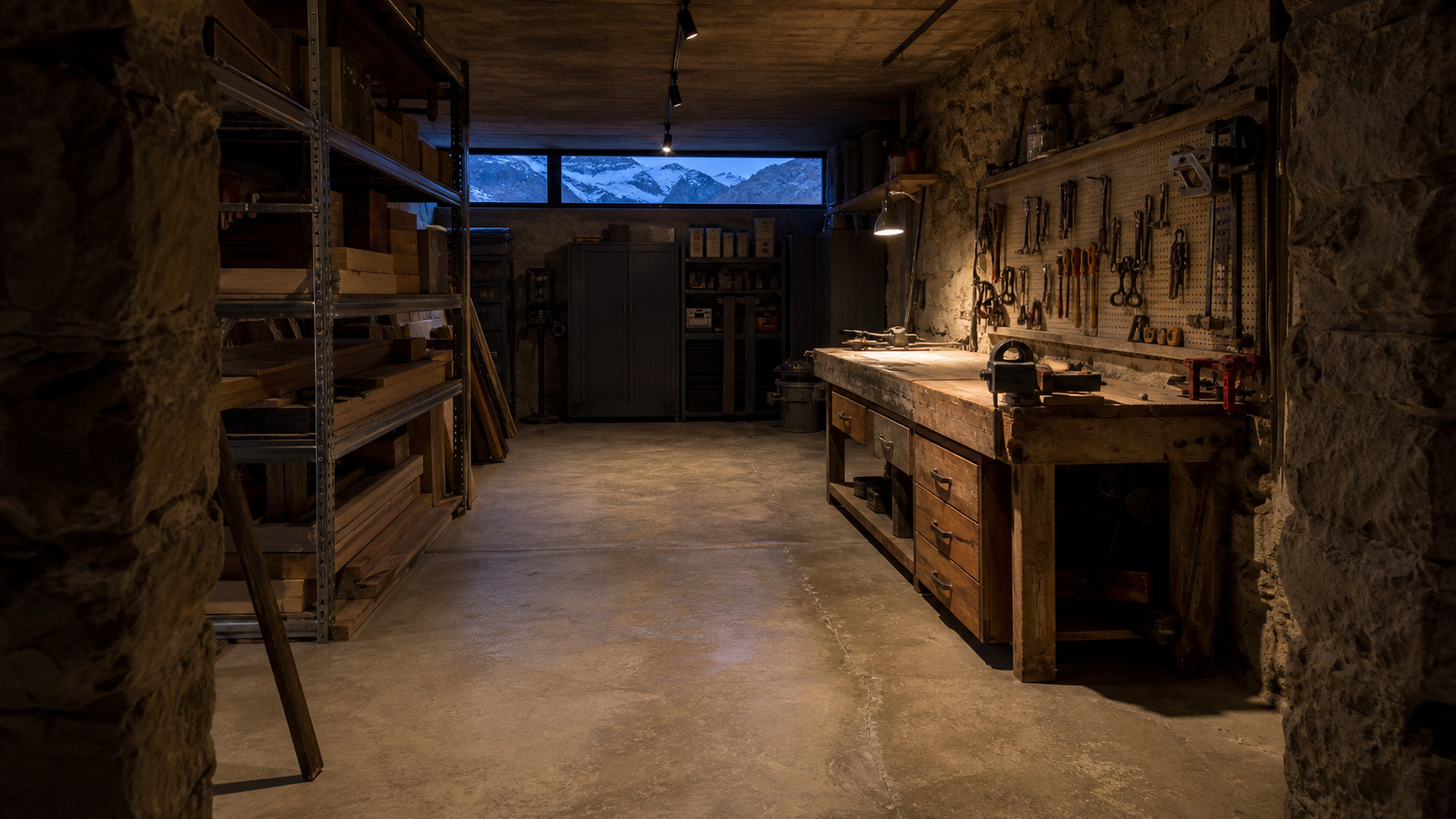 Jeffrey Pearce's workshop interior